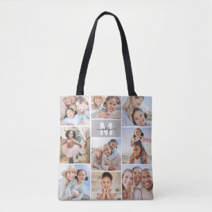 Foto-Collage-Monogramm-Bild Tasche