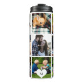 Foto Collage Monogramm personalisiert modern Thermosbecher (Vorderseite)