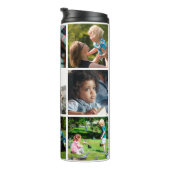 Foto Collage Monogramm personalisiert modern Thermosbecher (Nach rechts gedreht)