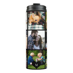 Foto Collage Monogramm personalisiert modernes Sch Thermosbecher