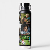 Foto Collage Monogramm personalisiert modernes Sch Trinkflasche (Rückseite)