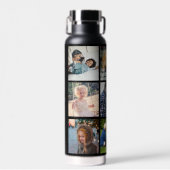 Foto Collage Monogramm personalisiert modernes Sch Trinkflasche (Vorne)