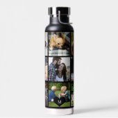 Foto Collage Monogramm personalisiert modernes Sch Trinkflasche (Links)