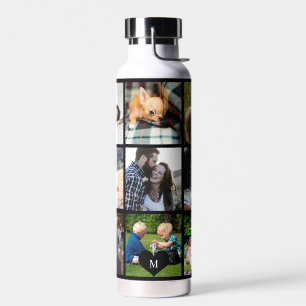 Foto Collage Monogramm personalisiert modernes Sch Trinkflasche