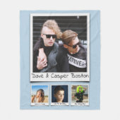 Foto Collage Monogramme Bezeichnung Pulver Blue Me Fleecedecke (Vorderseite)