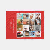 Foto Collage Mosaik Personalisiert Fleecedecke (Vorderseite (Horizontal))