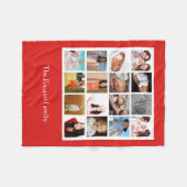 Foto Collage Mosaik Personalisiert Fleecedecke (Vorderseite (Horizontal))