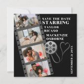 Foto Collage Movie Strip Personalisiert DIY Custom Save The Date (Vorderseite)