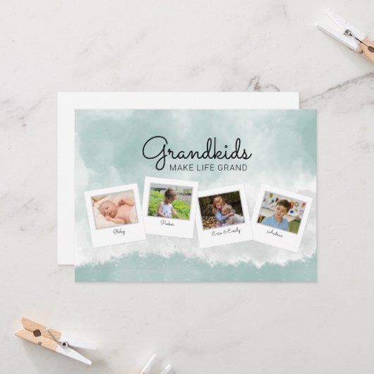 Foto Collage Mütter Day Card für Großmutter Karte (Vorderseite/Rückseite Beispiel)