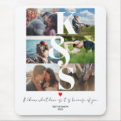 Foto Collage Name Erstmaliges Geschenk für ihn Mousepad (Vorne)