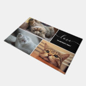 Foto Collage Niedliche Katzen Personalisiert Fußmatte (Schrägansicht)