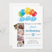 Foto-Collage Nr. 1 Junge Einladung (Vorne/Hinten)