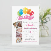 Foto-Collage Nr. 1 Mädchen Einladung (Stehend Vorderseite)