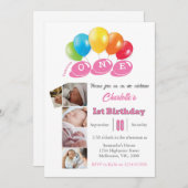 Foto-Collage Nr. 1 Mädchen Einladung (Vorne/Hinten)