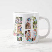 Foto Collage Number 40 - 40. Geburtstag Jumbo-Tasse (Rechts)