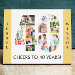 Foto Collage Number 40 Neutral 40. Geburtstag Leinwanddruck<br><div class="desc">Erstellen Sie Ihr eigenes einzigartiges 40. Geburtstagsgeschenk. Diese smarte Leinwand ist eine großartige Möglichkeit, Ihre Foto-Collage anzuzeigen. Die Vorlage ist für Sie bereit, um Ihre Lieblings-Fotos, die automatisch in der Form der Zahl 40 angezeigt werden, Set für Sie. Sie können auch Ihren Namen und Ihr Geburtsjahr (oder Nachname) fett drucken....</div>