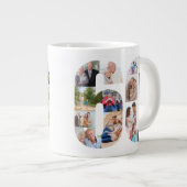 Foto Collage Number 60 - 60. Geburtstag Jumbo-Tasse (Vorderseite Rechts)