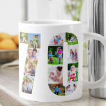 Foto Collage Number 70 - 70. Geburtstag Jumbo-Tasse<br><div class="desc">Personalisierte Riesen-Tasse zum 70. Geburtstag. Erstellen Sie Ihre eigene Foto-Collage mit Ihren bevorzugten Fotos. Ihre Fotos werden auf beiden Seiten der Tasse automatisch in Form der Zahl 70 angezeigt. Die Foto-Collage enthält eine Mischung aus Quadrat-, Porträt- und Landschaftsbildern, um Ihnen eine gute Flexibilität bei der Platzierung Ihrer Fotos zu bieten....</div>