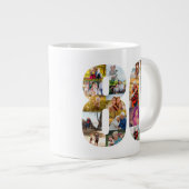 Foto Collage Number 80 - 80. Geburtstag Jumbo-Tasse (Vorderseite Rechts)