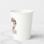 Foto Collage Nummer Zwei Mädchenname 2. Geburtstag Pappbecher (Links)