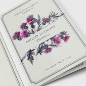 Foto Collage Obituary Scottish Thistle Funerary Programm