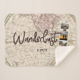 Foto Collage of Travel Erinnerungen. Wanderlust. Sherpadecke
