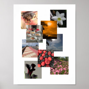 Foto-Collage ohne Grenzentwurf Poster