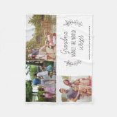 Foto-Collage Oma Keepake Typografie Fleecedecke (Vorderseite)