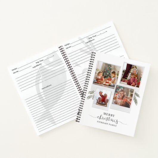 Foto Collage Oma Weihnachtsrezept Notizblock (Innenseite)