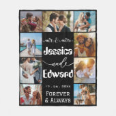 Foto Collage Paar 9 Bilder für immer und immer Fleecedecke (Vorderseite)