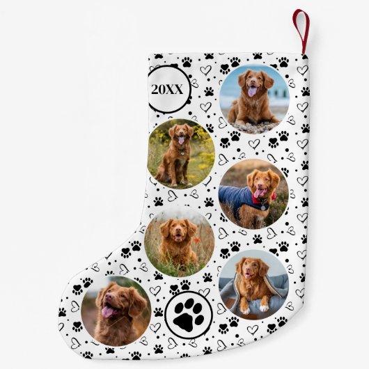 Foto Collage Pads Prints Hearts Dog Kleiner Weihnachtsstrumpf (Rückseite)