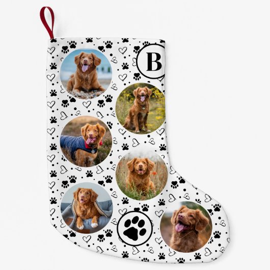 Foto Collage Pads Prints Hearts Dog Kleiner Weihnachtsstrumpf (Vorderseite)