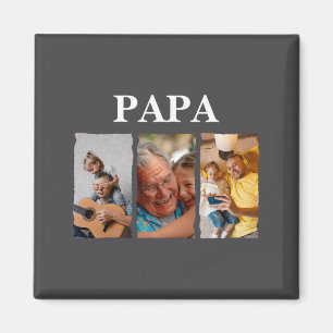 Foto-Collage Papa D Geschenk Magnet