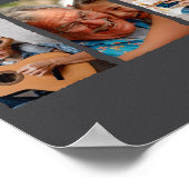 Foto-Collage Papa D Geschenk Poster (Ecke)