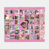 Foto Collage Personalisiert DIY Custom Heart Fleecedecke (Vorderseite (Horizontal))