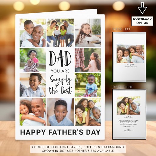 Foto Collage Personalisiert Feiertagskarte