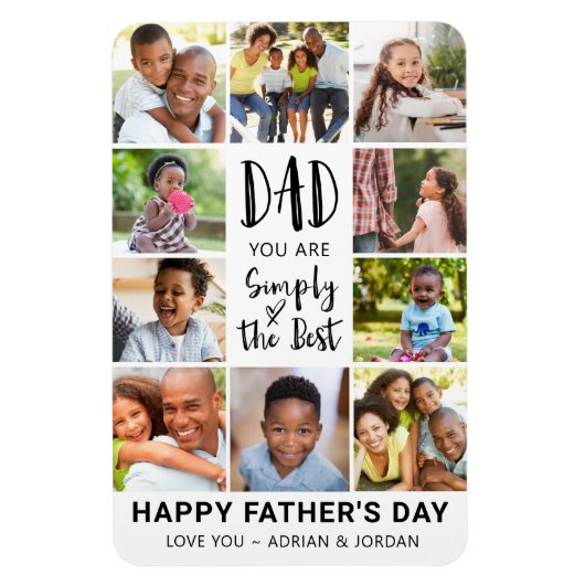 Foto Collage Personalisiert Magnet (Vertikal)