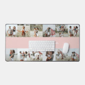 Foto Collage personalisiert modern minimalistisch Schreibtischunterlage (Tastatur & Maus)