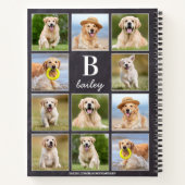 Foto Collage Personalisiert Monogram Welpe Dog Notizblock (Rückseite)