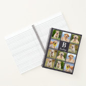 Foto Collage Personalisiert Monogram Welpe Dog Notizblock (Innenseite)