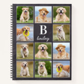 Foto Collage Personalisiert Monogram Welpe Dog Notizblock (Vorderseite)