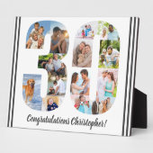 Foto Collage Personalisiert Nummer 30 Geburtstag Fotoplatte (Seite)