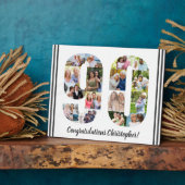 Foto Collage Personalisiert Nummer 90 Geburtstag Fotoplatte (Seite)
