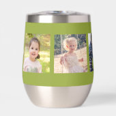 Foto Collage personalisierte Herz-Monogramm grün (Vorderseite)