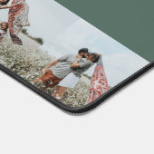 Foto-Collage personalisierter moderner Salbei-Grün Schreibtischunterlage (Ecke)