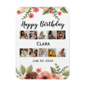 Foto Collage Personalisiertes Drehbuch Geburtstag Magnet (Vertikal)