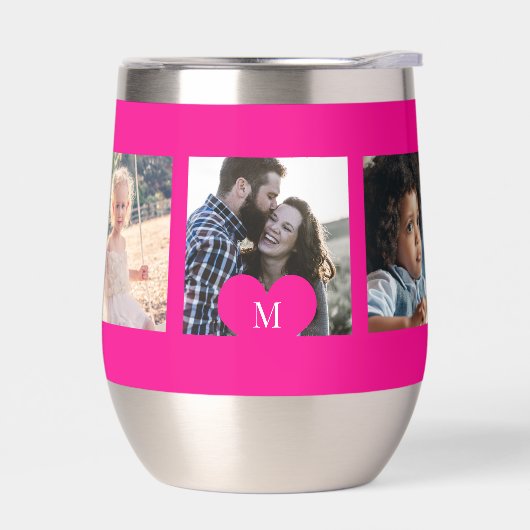 Foto Collage personalisiertes Herz Monogramm heißr (Links)