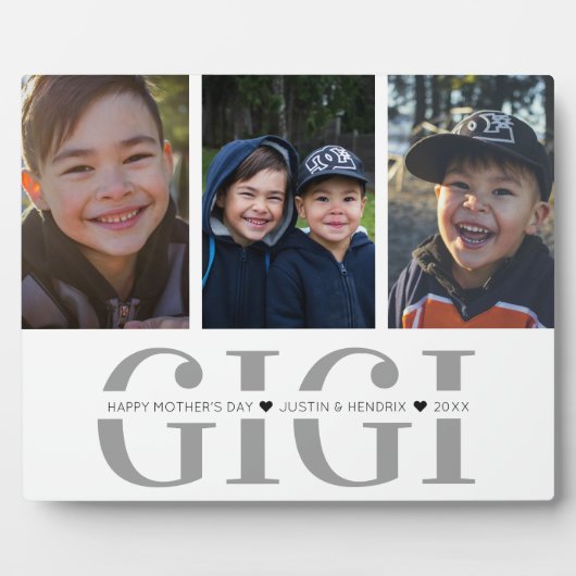 Foto Collage Plaque | Gii | Muttertag Fotoplatte (Vorderseite)