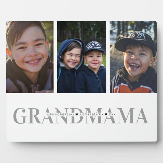 Foto Collage Plaque | Großmutter | Muttertag Fotoplatte (Vorderseite)