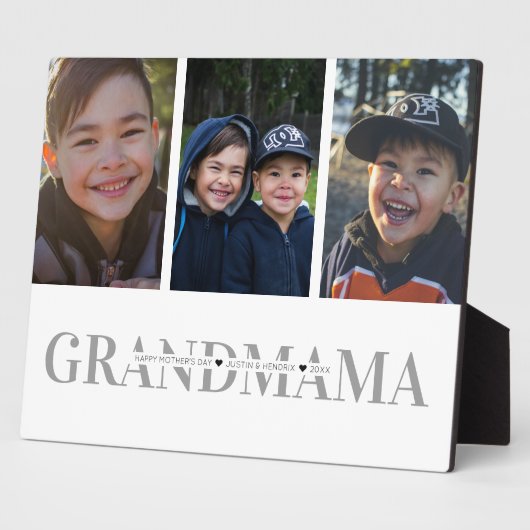 Foto Collage Plaque | Großmutter | Muttertag Fotoplatte (Seite)